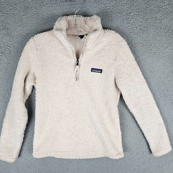 Patagonia Womens XS Los Gatos 1/4 Zip Fleece Pullover Jacket Ivory 25235 - Picture 1 of 11